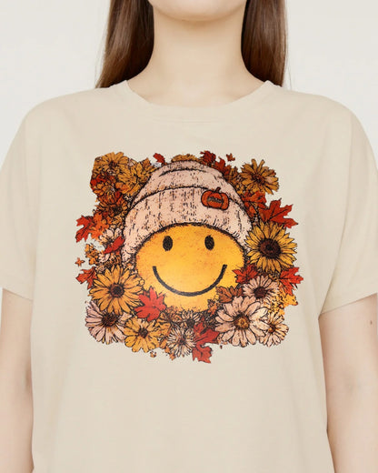 Fall Happy Face Shirt Transfer