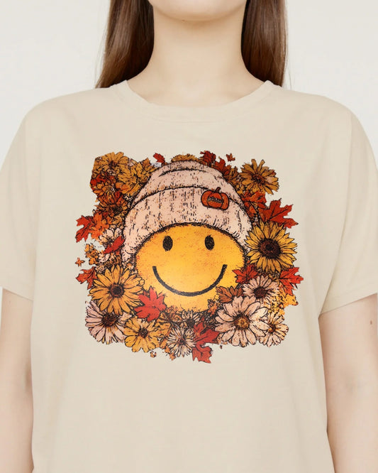 Fall Happy Face Shirt Transfer