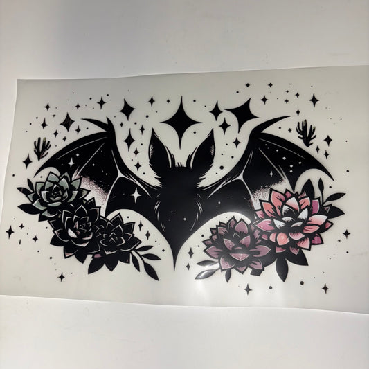 HALLOWEEN | Lotus Floral Bat SHIRT TRANSFER