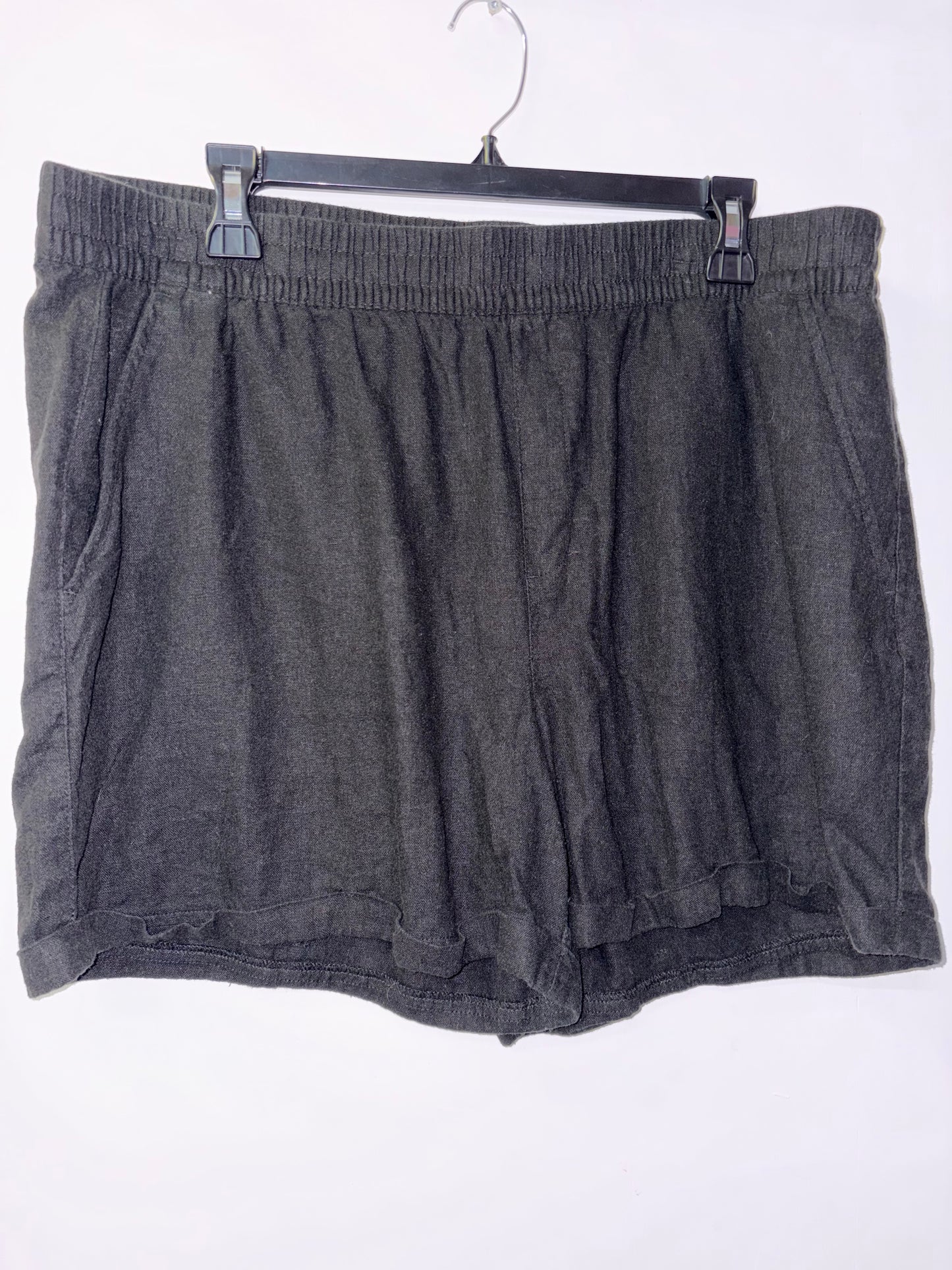 FINAL SALE Frank and Oak Linen Black Shorts Large