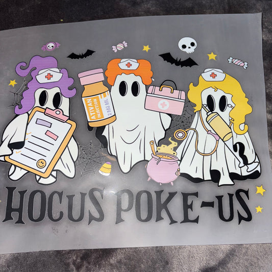 HALLOWEEN | Nurse Ghost Hocus Poke-US  Shirt Transfer