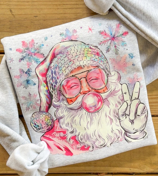 CHRISTMAS | Disco Bubblegum Santa CREWNECK SWEATSHIRT