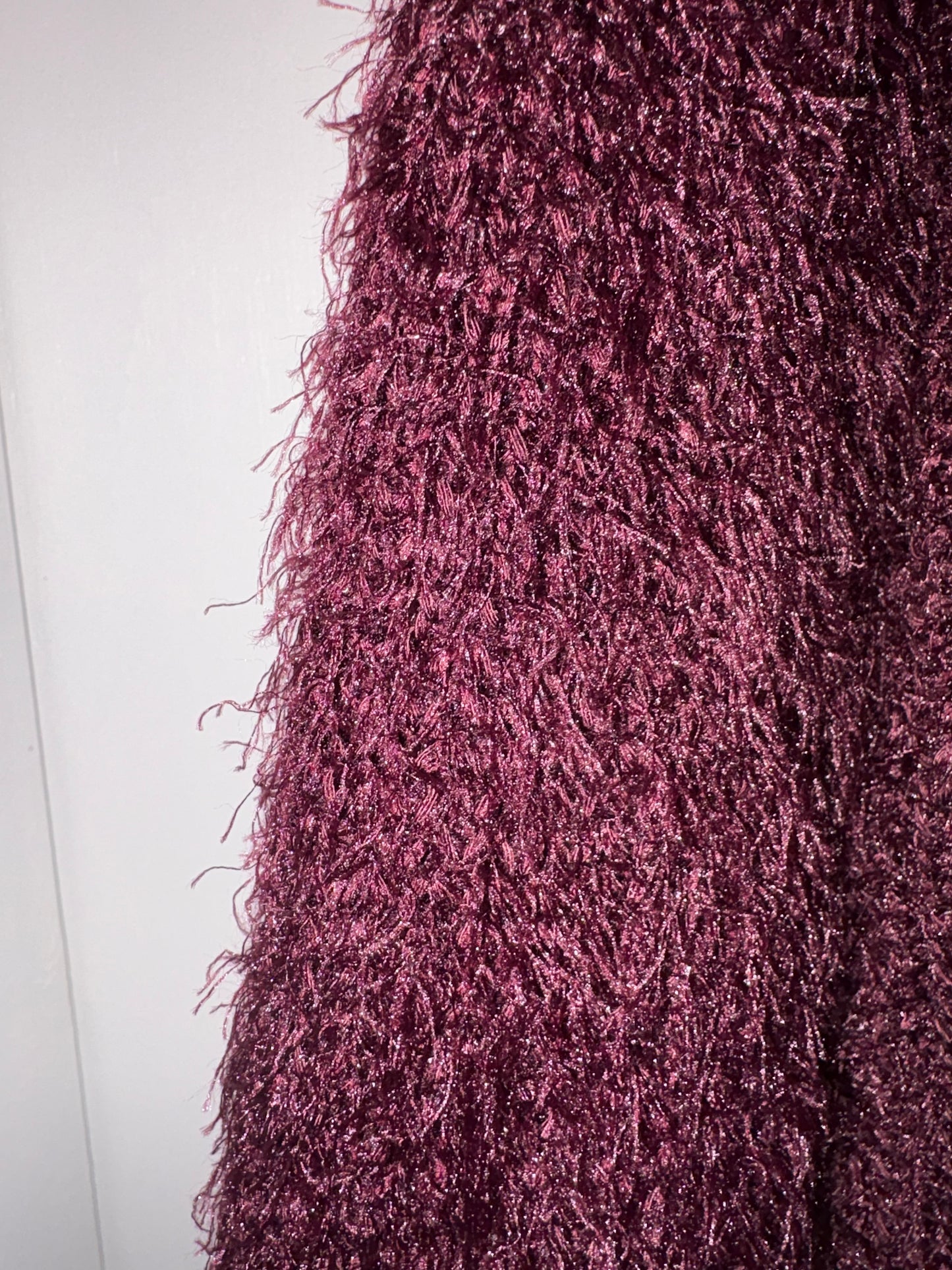 Eggplant Purple Eyelash Knit Sweater Med