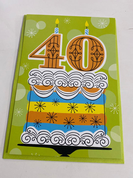 Carte de voeux pour le 40e anniversaire