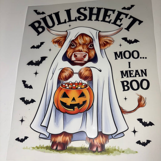 HALLOWEEN | Bullsheet Moo I Mean Boo SHIRT TRANSFER