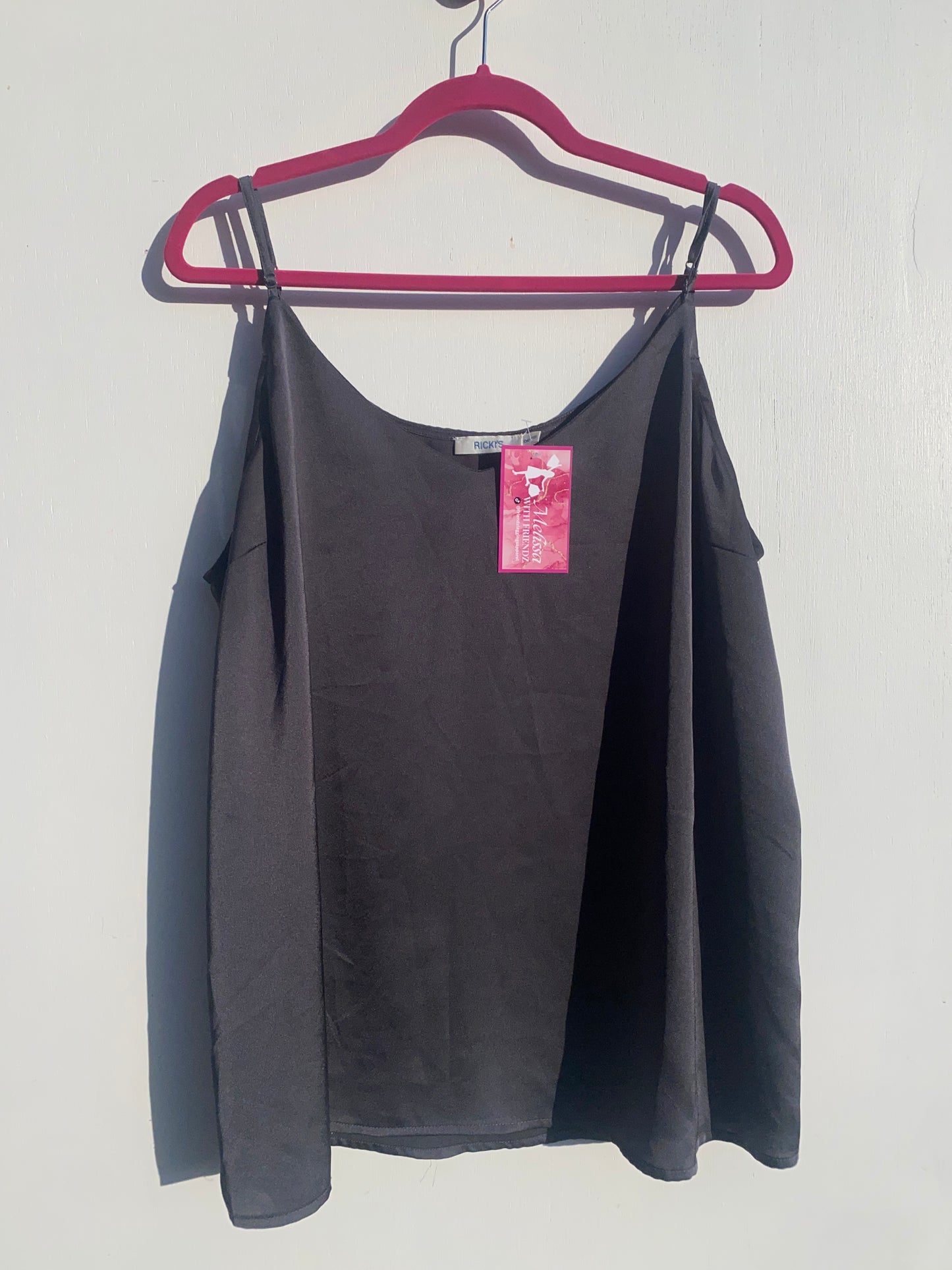 Gray Silk Tank Top XXL