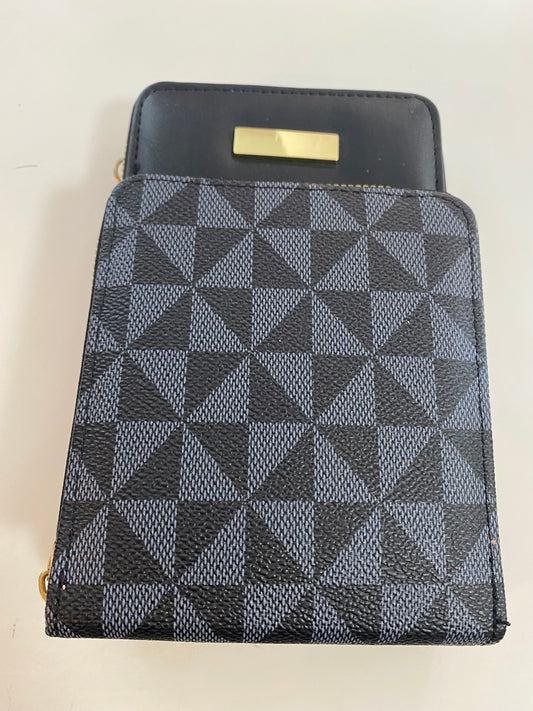 Pinwheel Vegan Leather Phone/ Sunglass Holder Wallet Purse Three way Convert-able Carrying Strap