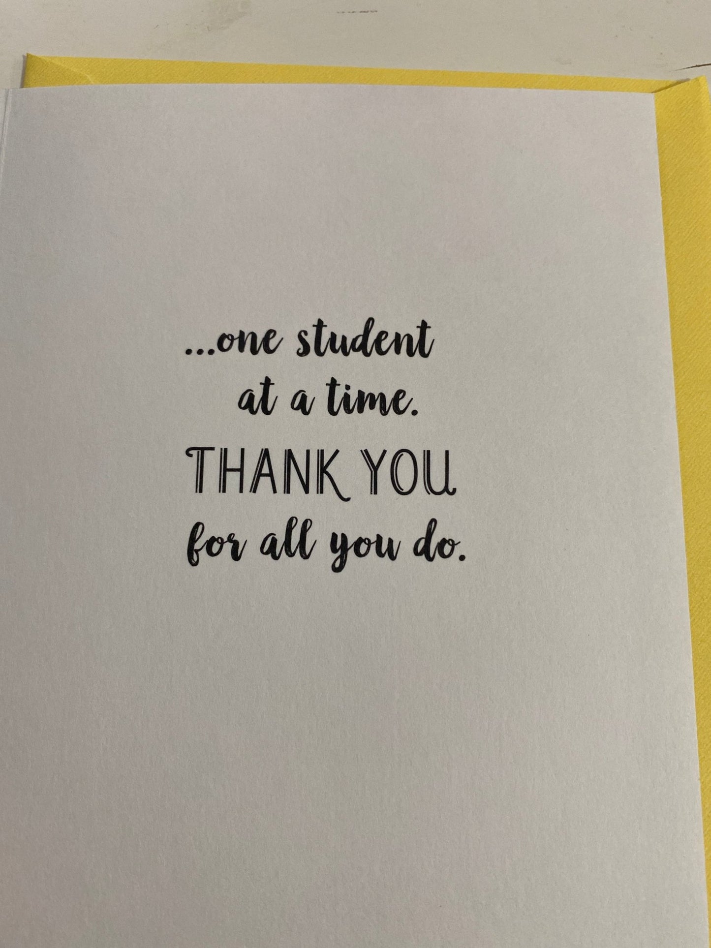 Teacher Thank You Greeting Card