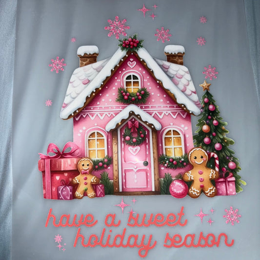 CHRISTMAS | Pink Gingerbread House have a sweet holiday season SHIRT TRANSFER