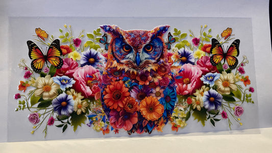 OWL FLOWER BUTTERFLIES CUP WRAP