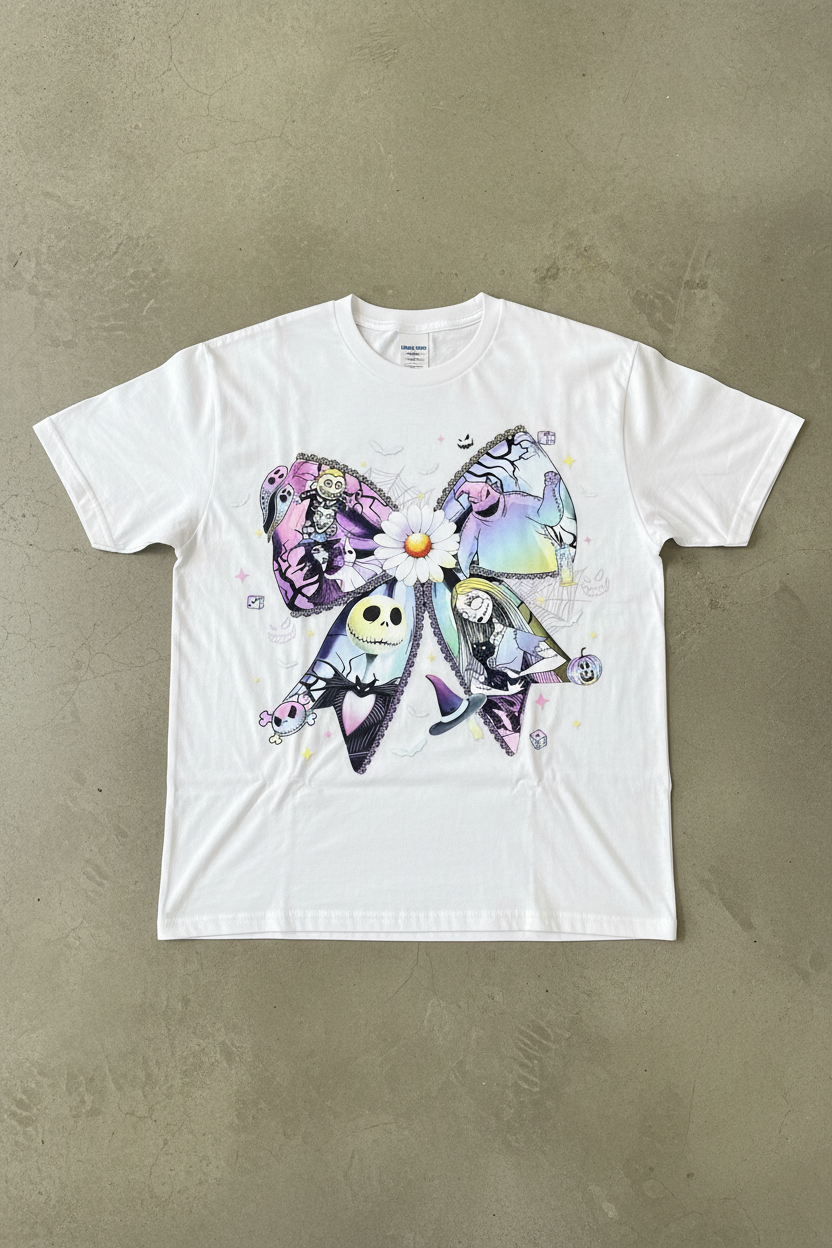 Halloween JACK AND SALLY ADULT GRAPHIC TEE