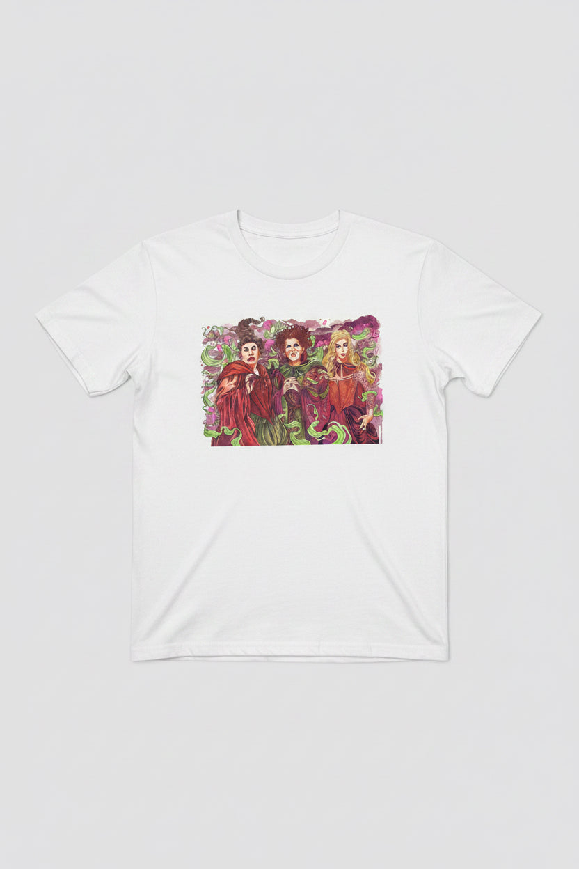 HALLOWEEN Witch Sisters ADULT GRAPHIC TEE
