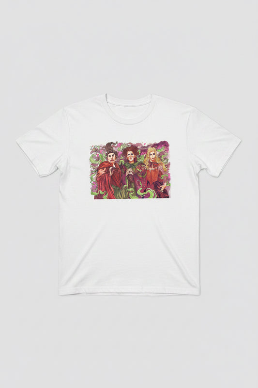 HALLOWEEN Witch Sisters ADULT GRAPHIC TEE