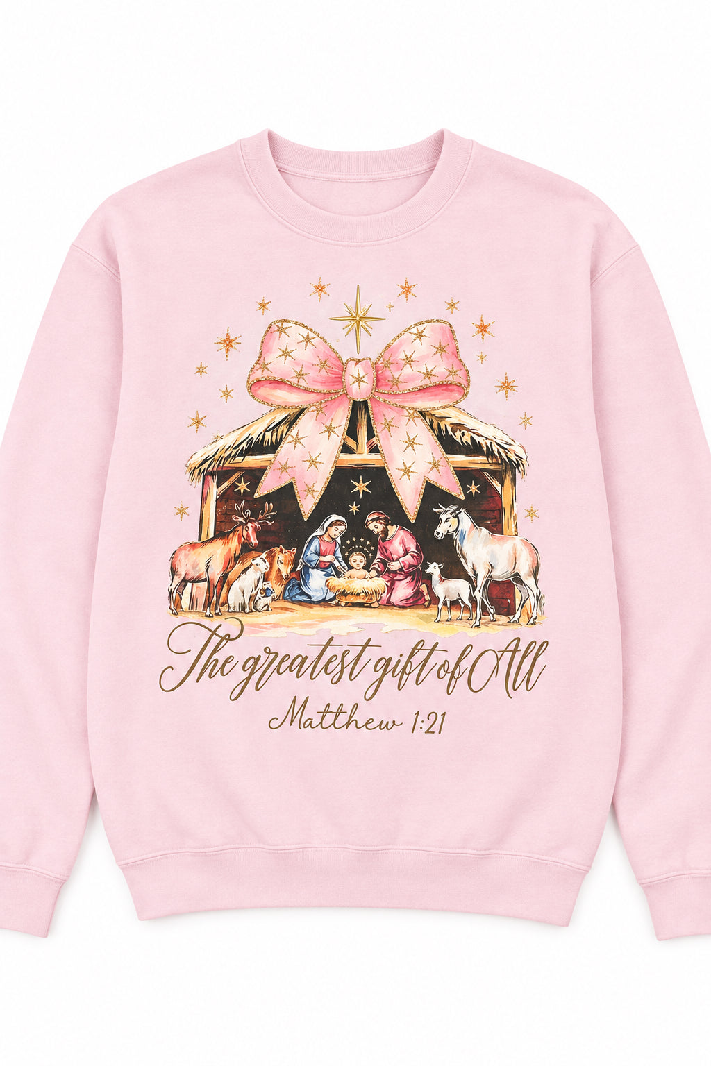 CHRISTMAS | Matthew 1:21 The Greatest Gift of All Crewneck Sweatshirt