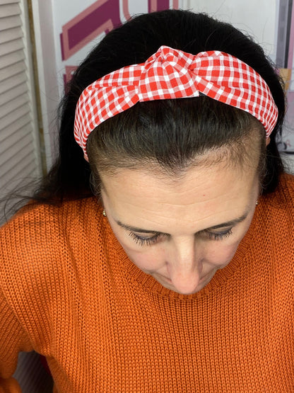 Bandeau pour cheveux noués à la fraise