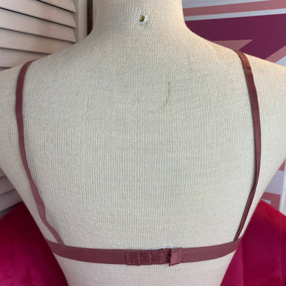 Brassière en jersey résille rouge à lèvres