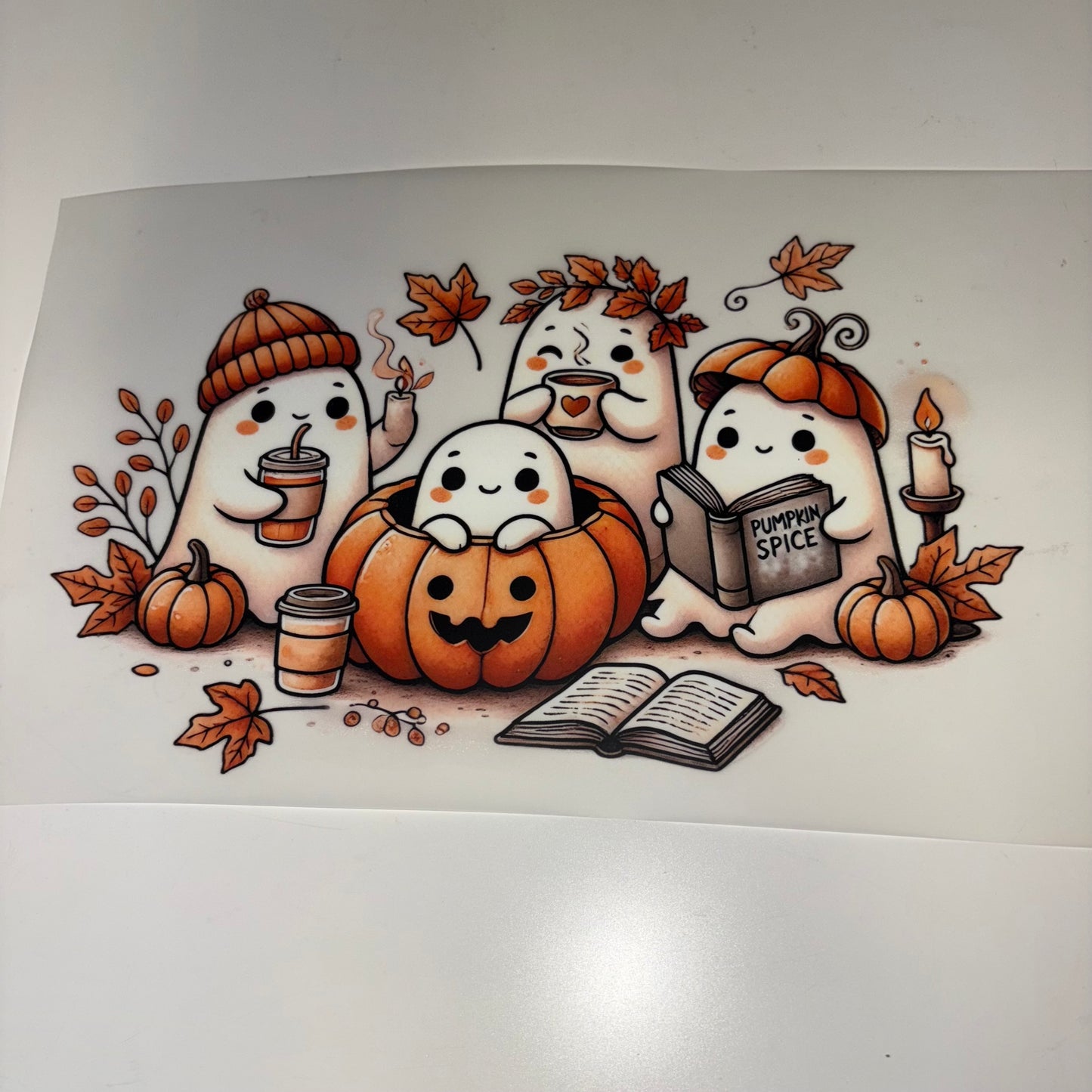 HALLOWEEN | GHOST BOOKWORM SHIRT TRANSFER