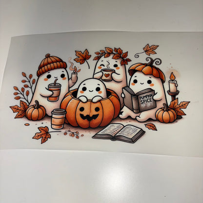 HALLOWEEN | GHOST BOOKWORM SHIRT TRANSFER