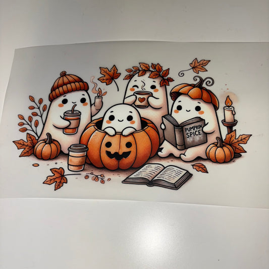 HALLOWEEN | GHOST BOOKWORM SHIRT TRANSFER