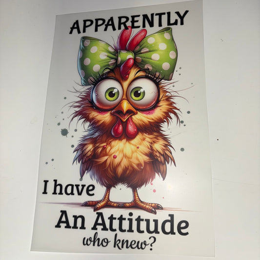 Apparently I have an attitude SHIRT TRANSFER