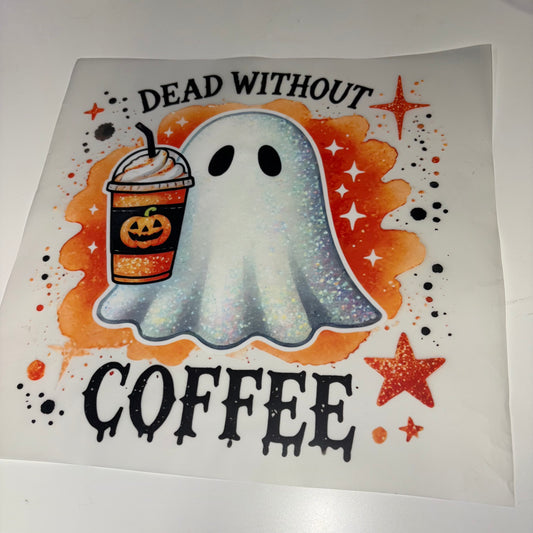 GHOST WITHOUT COFFEE SHIRT TRANSFER