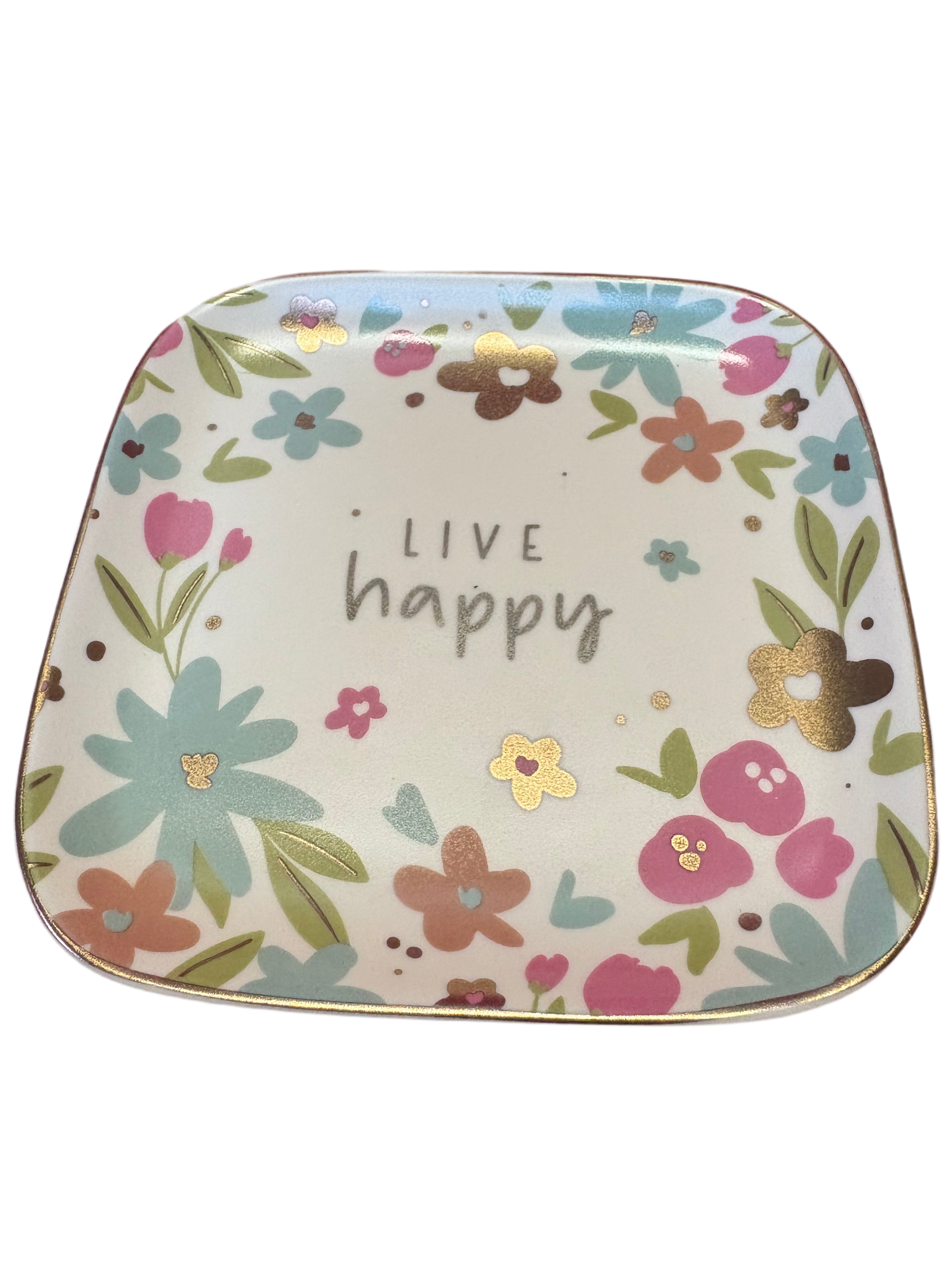 Live Happy Trinket Tray