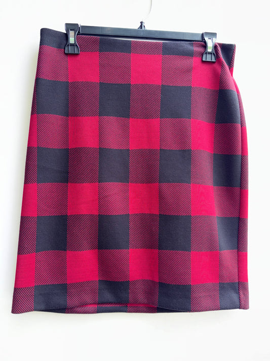 Buffalo Red Plaid Pencil Skirt Medium 1028