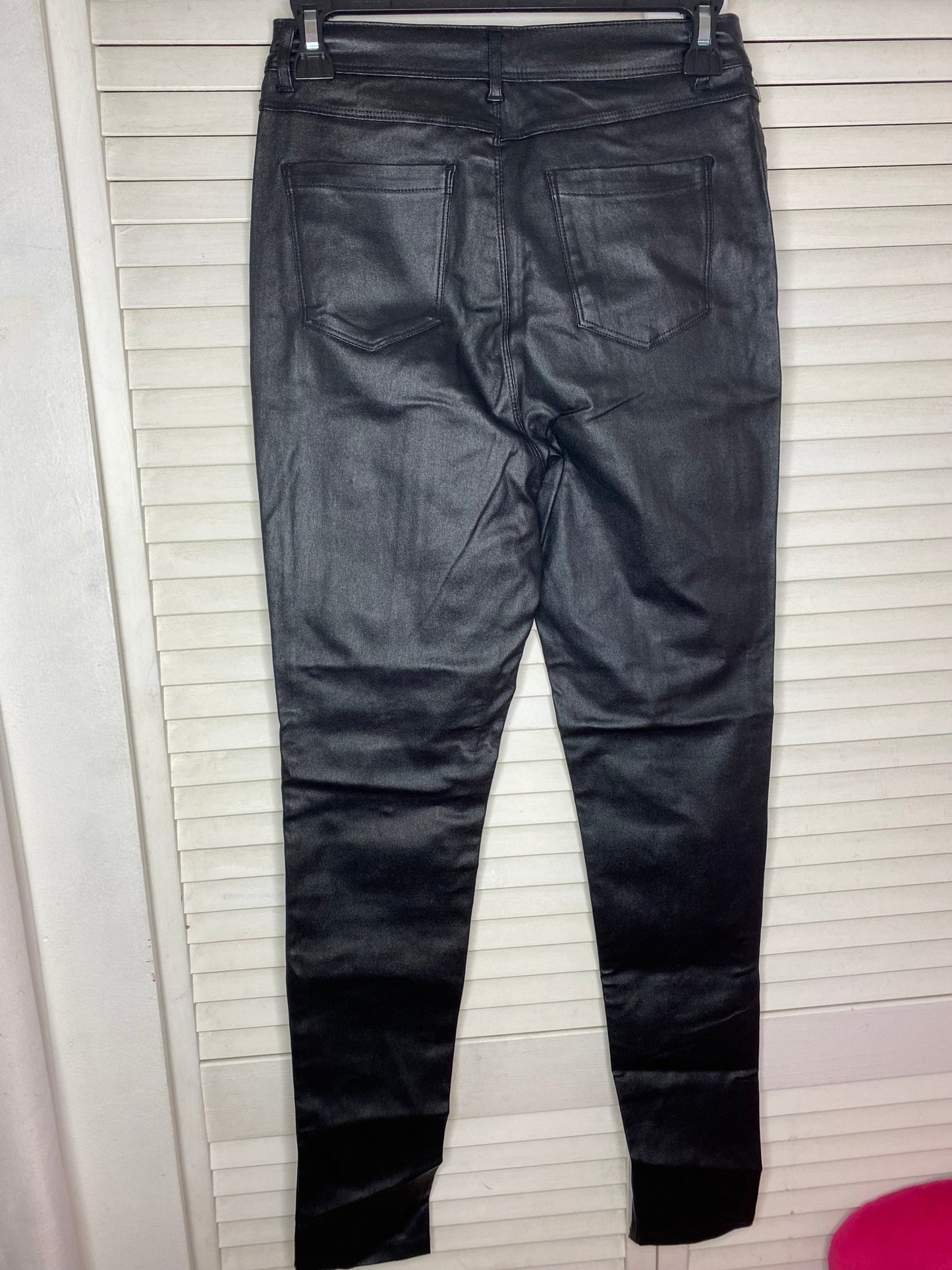 Shinestar Faux Liquid Leather Denim