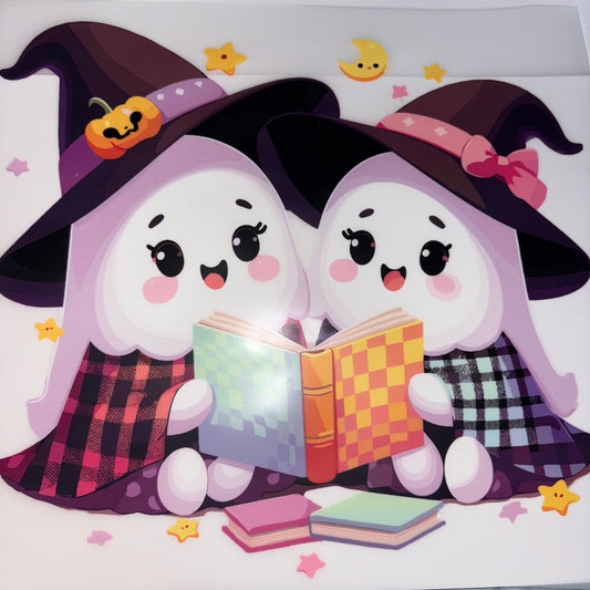HALLOWEEN | Reading Witch Ghosts Shirt Transfer