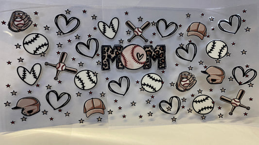 Mom Baseball Leopard CUP WRAP