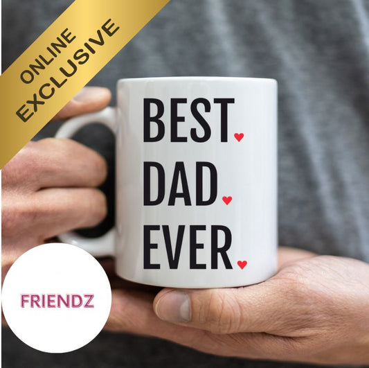 Best Dad Ever Hearts Mug