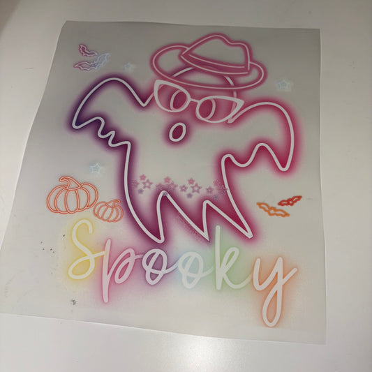 HALLOWEEN | Spooky Neon Ghost Hat SHIRT TRANSFER