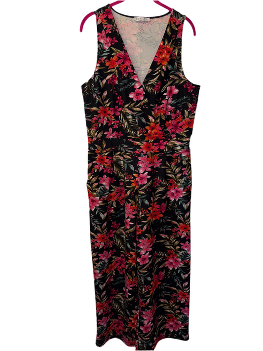 FINAL SALE Pink Floral Romper Jumpsuit