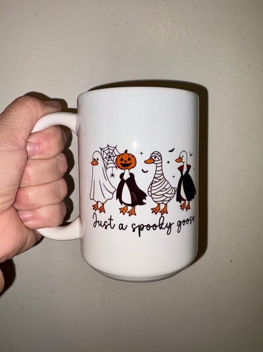 Just a Spooky Goose Halloween Mug
