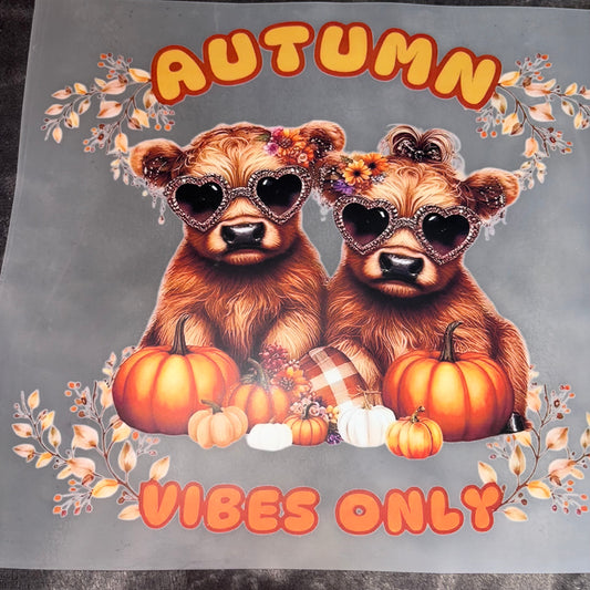 FALL | Pumpkin & Cow Autumn Vibes Only Shirt Transfer