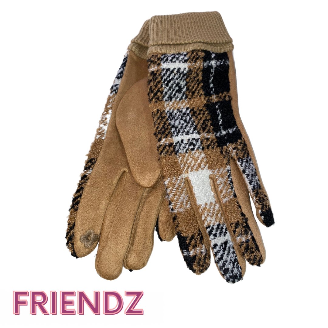 Mocha Plaid Gloves