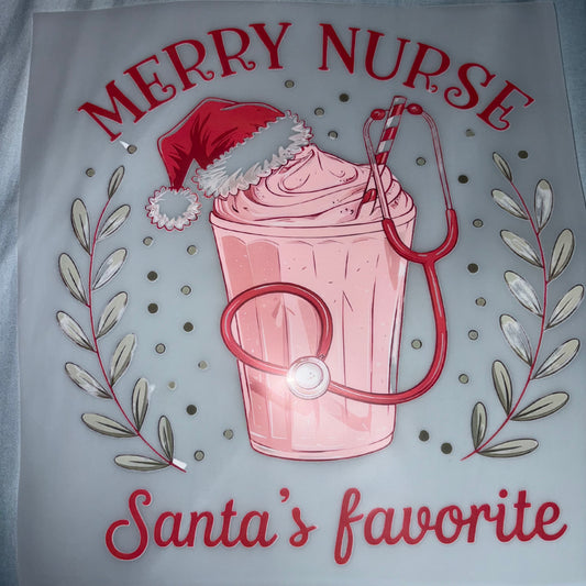CHRISTMAS | Merry Nurse Santa’s Favourite SHIRT TRANSFER