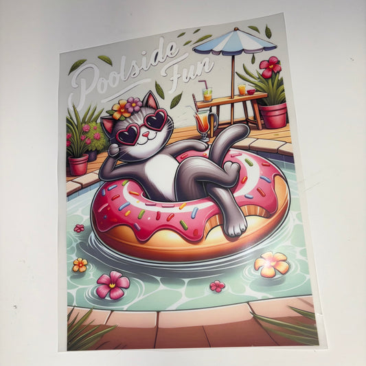 CAT | Poolside Fun SHIRT TRANSFER