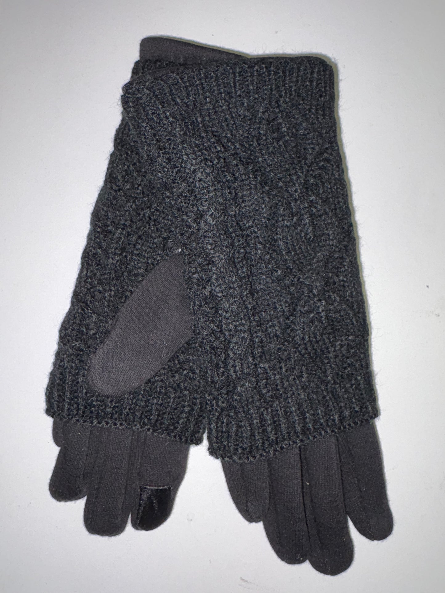 Cable Knit Gloves with removable gloves (2Colors)