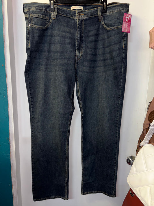LEVIS Strauss STRAIGHT Leg Denim Jeans 42x32 1055