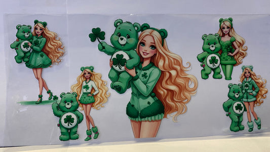 Lucky Green Care Bear CUP WRAP