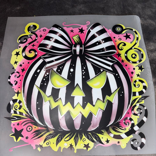 HALLOWEEN | Bow Face Pumpkin Shirt Transfer