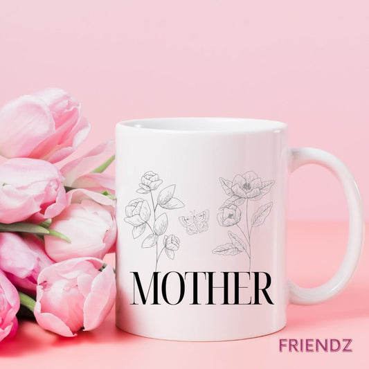 Tasse à fleurs pour la fête des mères - IMPRESSION PERSONNALISÉE