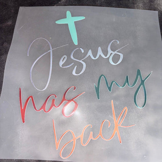 FAITH | Jesus has my back Shirt Transfer