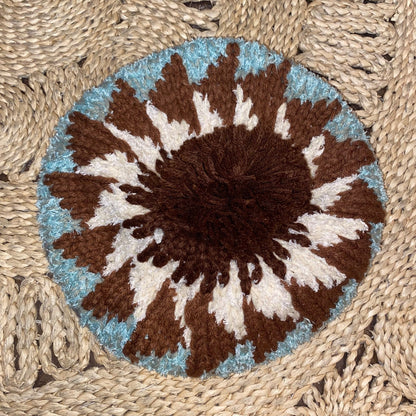 Retro Knitted Toque Mint & Brown