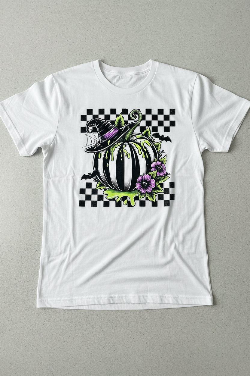 HALLOWEEN Witch Pumpkin ADULT GRAPHIC TEE