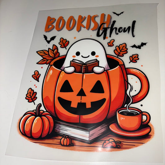 HALLOWEEN | Bookish Ghoul Ghost in Pumpkin SHIRT TRANSFER
