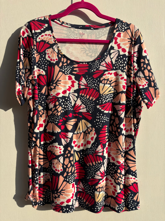 FINAL SALE BUTTERFLIES PLUS TOP
