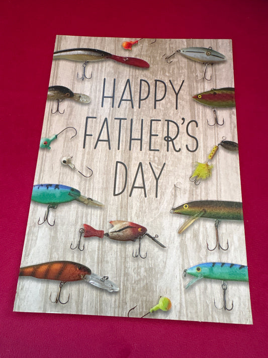 Fishing themed Happy Fathers Day Greeting Card