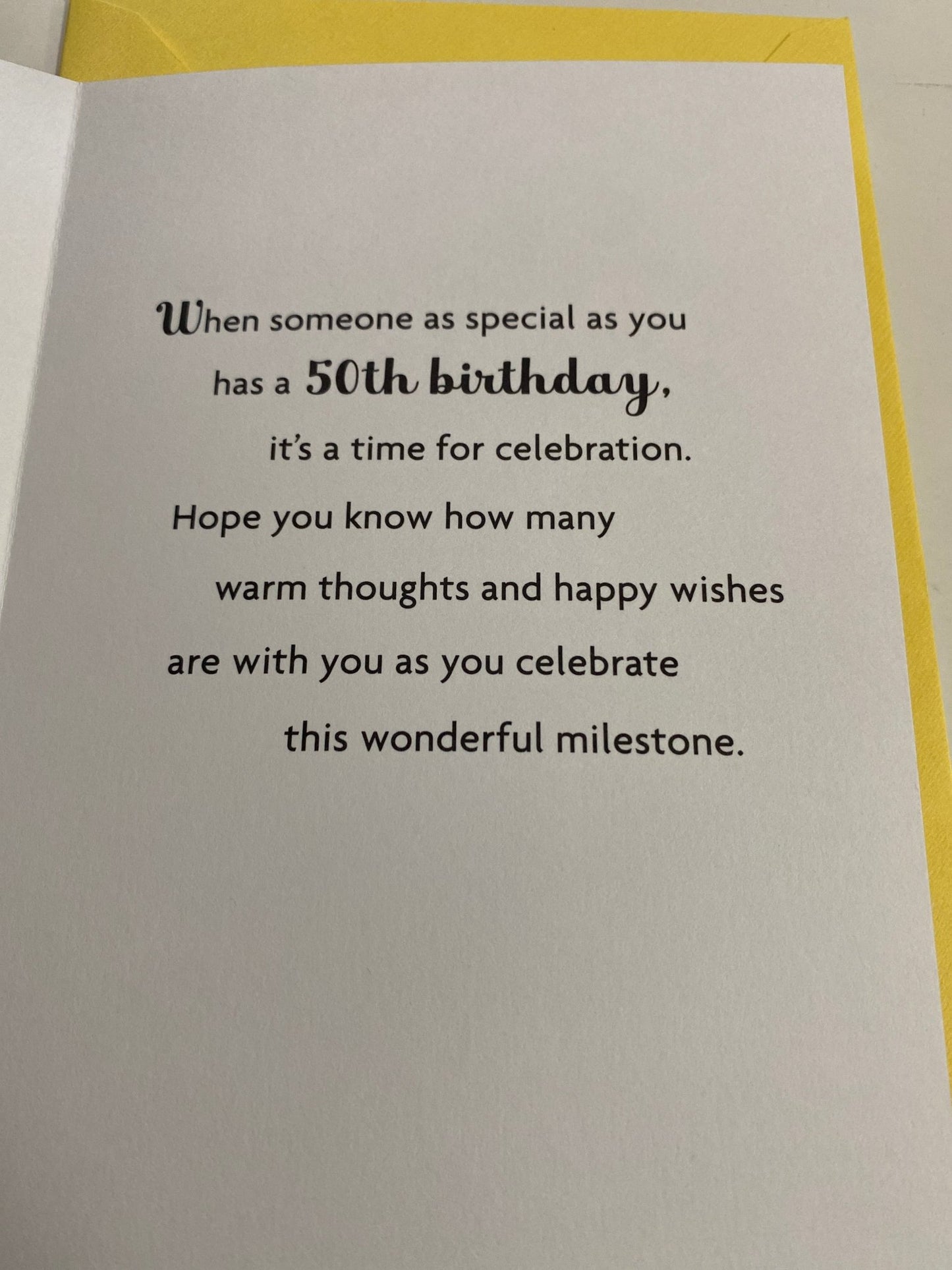 50th Birthday Greeting Card